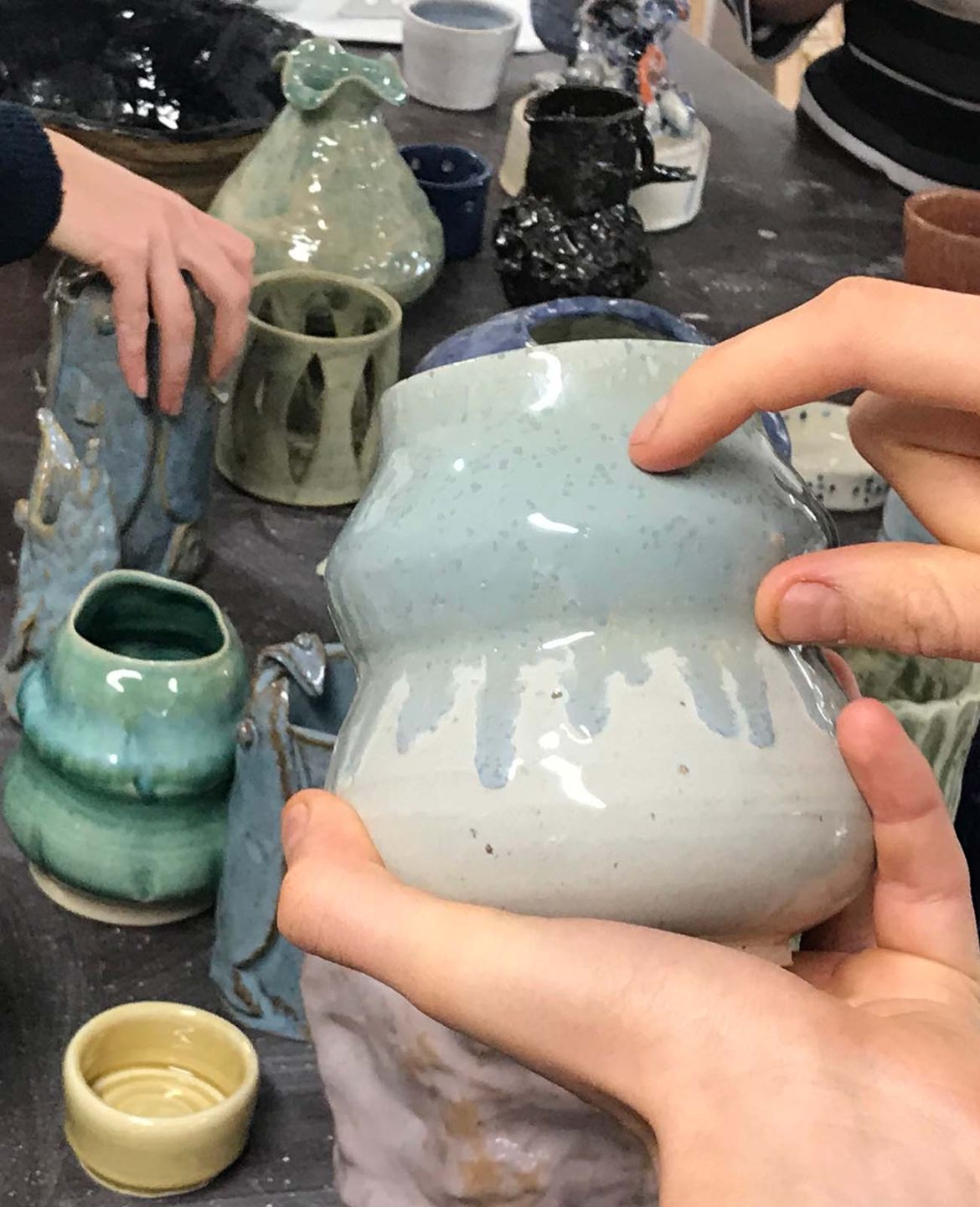 Keramik vase med glasur